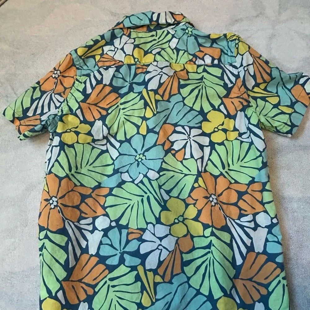 GAP Kids Tropical Floral Button Down Shirt